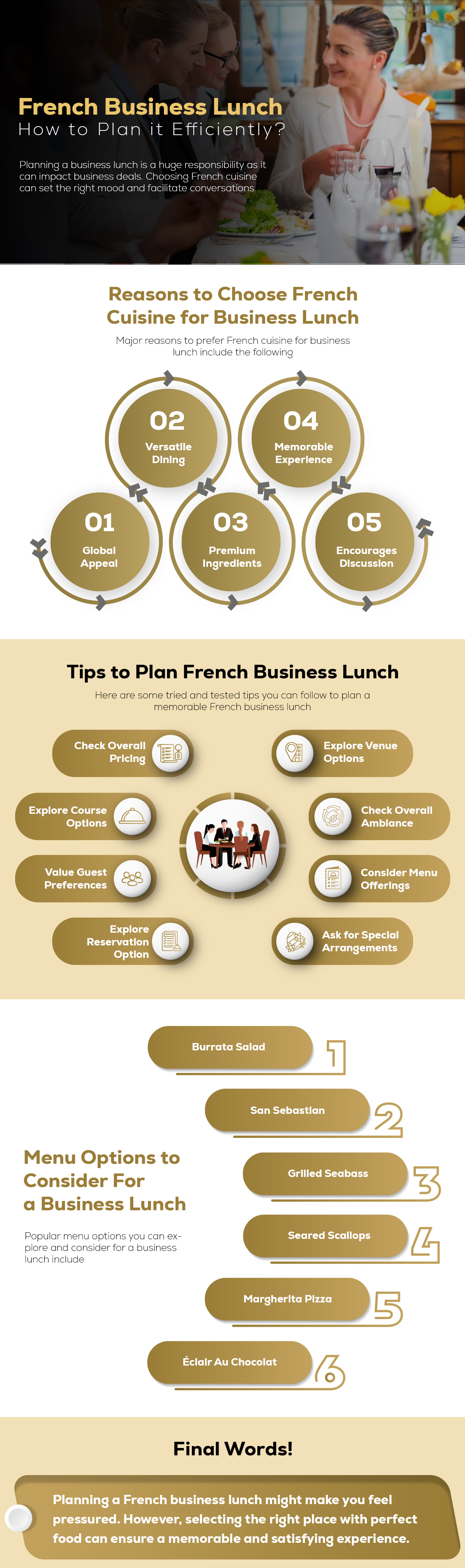 French Business Lunch Plan